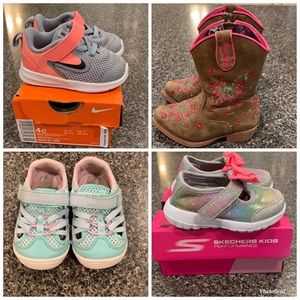 Bundle of toddler girl shoes